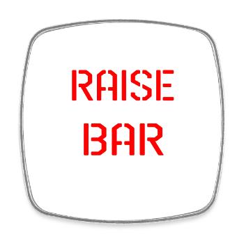 Raise the bar weight quote - Square fridge magnet - white - Front