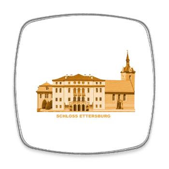 Ettersburg Castle Weimar Thuringia Church - Square fridge magnet - white - Front