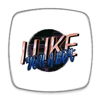gift awesome present computer robotics engineer - Square fridge magnet - white - Front