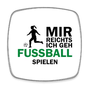 Fußball Soccer - Viereckiger Kühlschrankmagnet - Weiß - Vorne