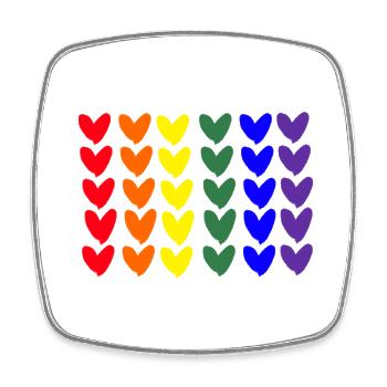 Pride Schwul Lesbisch LGBT - Viereckiger Kühlschrankmagnet - Weiß - Vorne