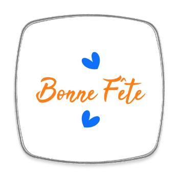 FÊTE DES PÈRES. BONNE FÊTE PAPA. PAPA. BONNE FÊTE - Magnet carré - blanc - Devant