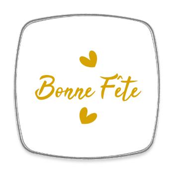 PAPA. FÊTE DES PÈRES. BONNE FÊTE PAPA. BONNE FÊTE - Magnet carré - blanc - Devant