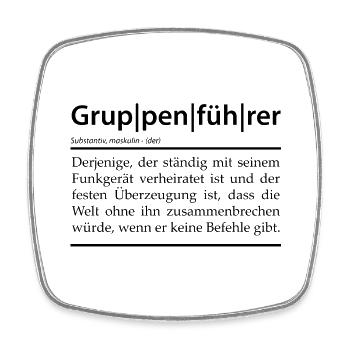Definition Gruppenführer - Viereckiger Kühlschrankmagnet - Weiß - Vorne