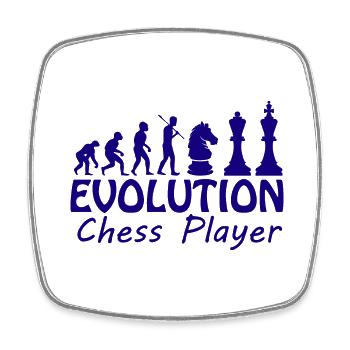 Boardgame Chess Backgammon Game Night - Square fridge magnet - white - Front