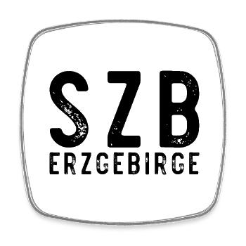 Szb Schwarzenberg Erzgebirge - Viereckiger Kühlschrankmagnet - Weiß - Vorne