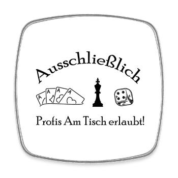 boardgame chess backgammon game night - Viereckiger Kühlschrankmagnet - Weiß - Vorne