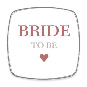 Bride to be - Viereckiger Kühlschrankmagnet - Weiß - Vorne