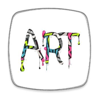 Graffiti style Splash hip hop couleurs peintre couleur - Magnet carré - blanc - Devant