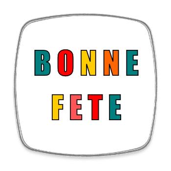 FÊTE DES PÈRES. BONNE FÊTE PAPA. PAPA. BONNE FÊTE - Magnet carré - blanc - Devant