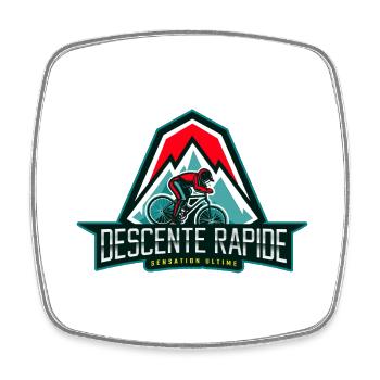Mountain biking Downhill Sport Extreme Mountain Adventure - Square fridge magnet - white - Front