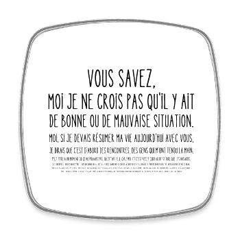 vous savez moi je ne crois pas - Magnet carré - blanc - Devant