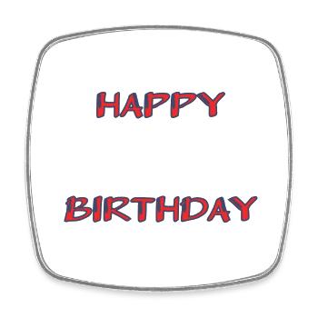 ALLES GUTE ZUM GEBURTSTAG. ALLES GUTE ZUM GEBURTSTAG. JAHRESTAG. - Viereckiger Kühlschrankmagnet - Weiß - Vorne