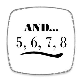Dancing Dance Music - Square fridge magnet - white - Front