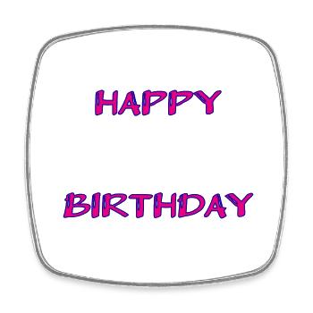 ALLES GUTE ZUM GEBURTSTAG. ALLES GUTE ZUM GEBURTSTAG. JAHRESTAG. - Viereckiger Kühlschrankmagnet - Weiß - Vorne