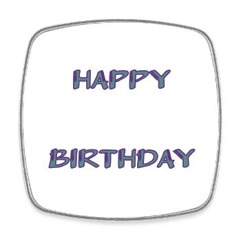 ALLES GUTE ZUM GEBURTSTAG. ALLES GUTE ZUM GEBURTSTAG. JAHRESTAG. - Viereckiger Kühlschrankmagnet - Weiß - Vorne