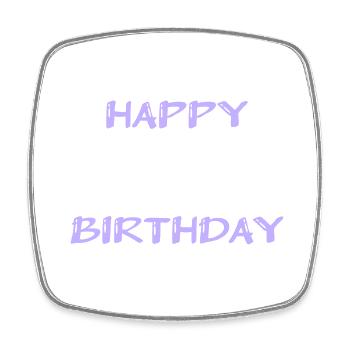 ALLES GUTE ZUM GEBURTSTAG. ALLES GUTE ZUM GEBURTSTAG. JAHRESTAG. - Viereckiger Kühlschrankmagnet - Weiß - Vorne