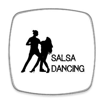 Dancing Dance Music - Square fridge magnet - white - Front