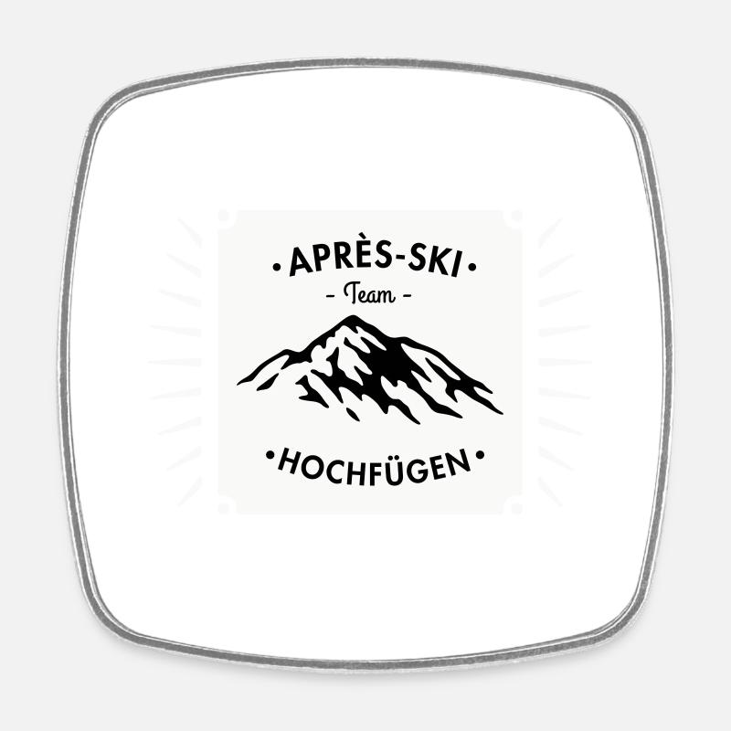 Après-Ski Hochfügen - Square fridge magnet - white