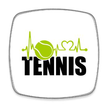 Tennis Love - Square fridge magnet - white - Front
