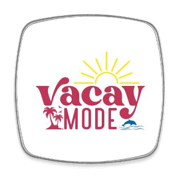 Vacay Fashion, Holidays, Summer, Sun, Beach, Sea, Swimming - Square fridge magnet - white - Front