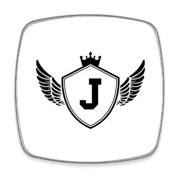 Coat of arms J - Square fridge magnet - white - Front
