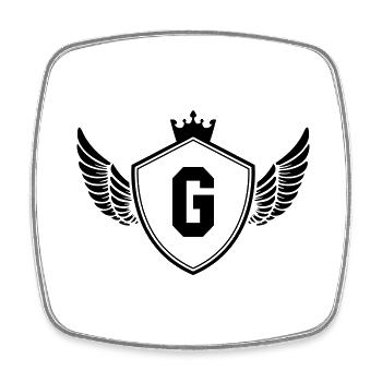 wappen G - Viereckiger Kühlschrankmagnet - Weiß - Vorne