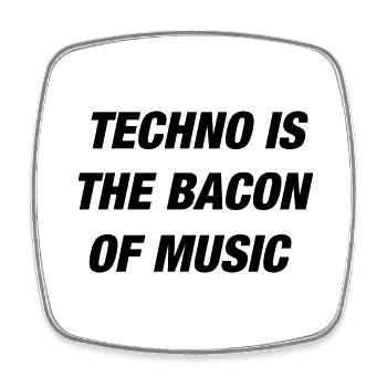 Dancing Dance Music - Viereckiger Kühlschrankmagnet - Weiß - Vorne