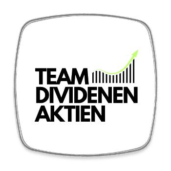 TEAM DIVIDENEN AKTIEN - Square fridge magnet - white - Front