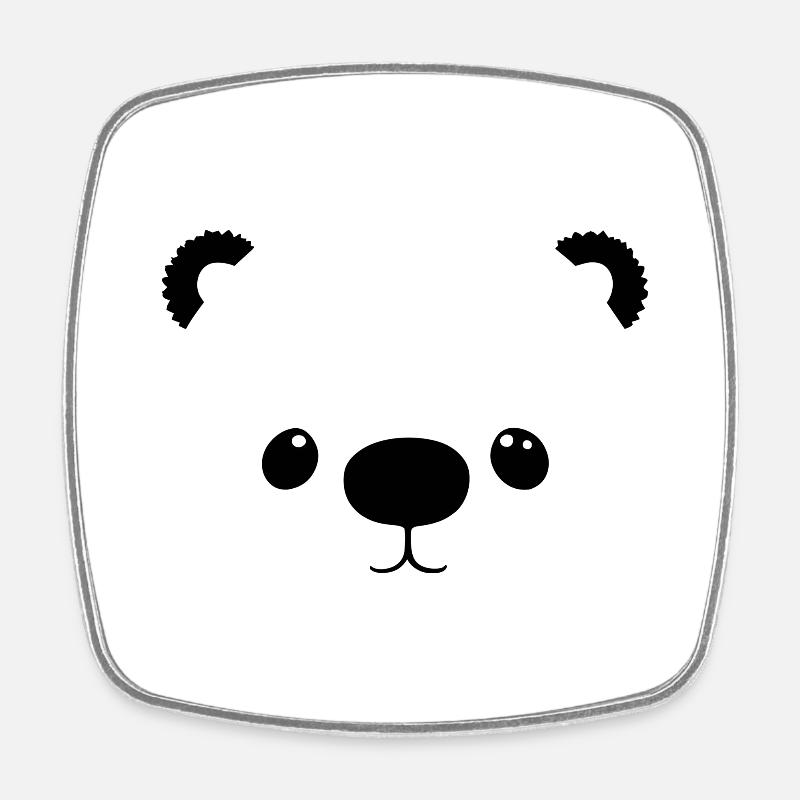 Cute Bear - Square fridge magnet - white