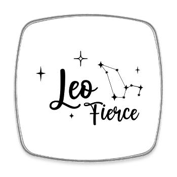 Leo - Magnet carré - blanc - Devant