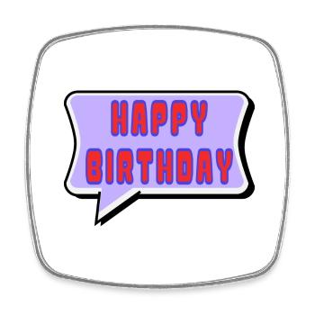 ALLES GUTE ZUM GEBURTSTAG. ALLES GUTE ZUM GEBURTSTAG. JAHRESTAG. - Viereckiger Kühlschrankmagnet - Weiß - Vorne