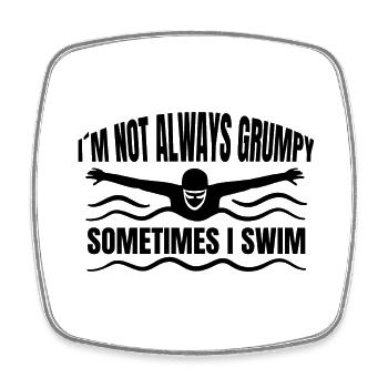 Club de natation Femme Nageuse Nageuse Nageuse - Magnet carré - blanc - Devant