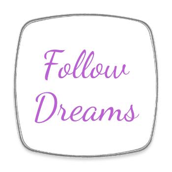 Follow YOUR Dreams - Viereckiger Kühlschrankmagnet - Weiß - Vorne