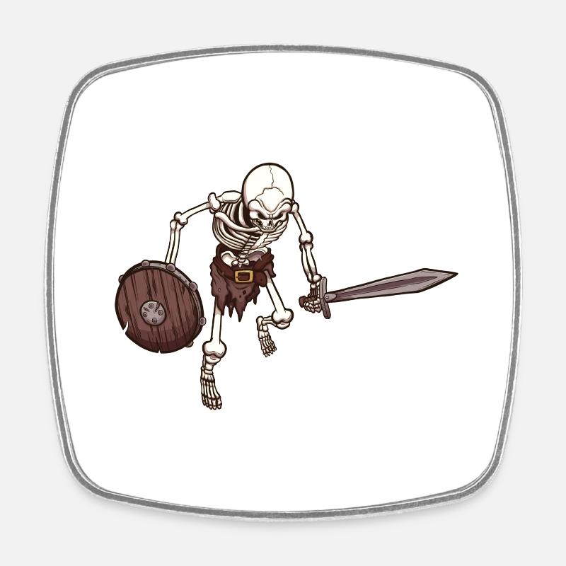 Skeleton Warrior - Square fridge magnet - white