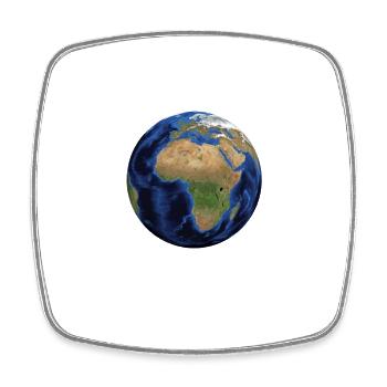 Save our planet - Viereckiger Kühlschrankmagnet - Weiß - Vorne