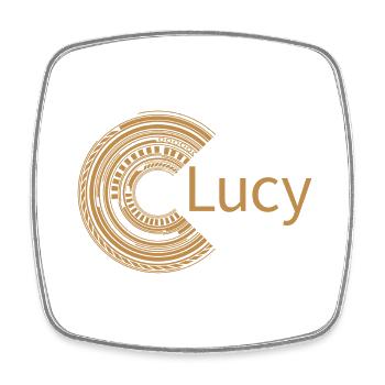 Für Lucy - Viereckiger Kühlschrankmagnet - Weiß - Vorne