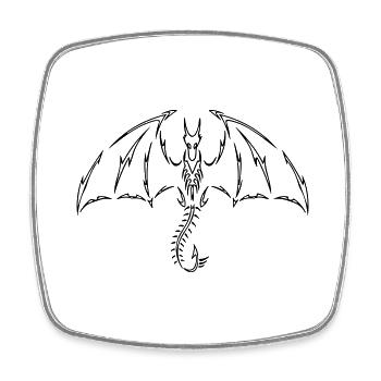 flying kite - Square fridge magnet - white - Front