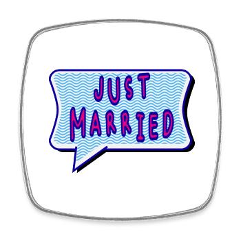 SAINT VALENTINE. bachelorette party. I LOVE YOU. I LOVE YOU. LOVE - Square fridge magnet - white - Front