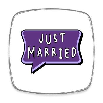 SAINT VALENTINE. bachelorette party. I LOVE YOU. I LOVE YOU. LOVE - Square fridge magnet - white - Front