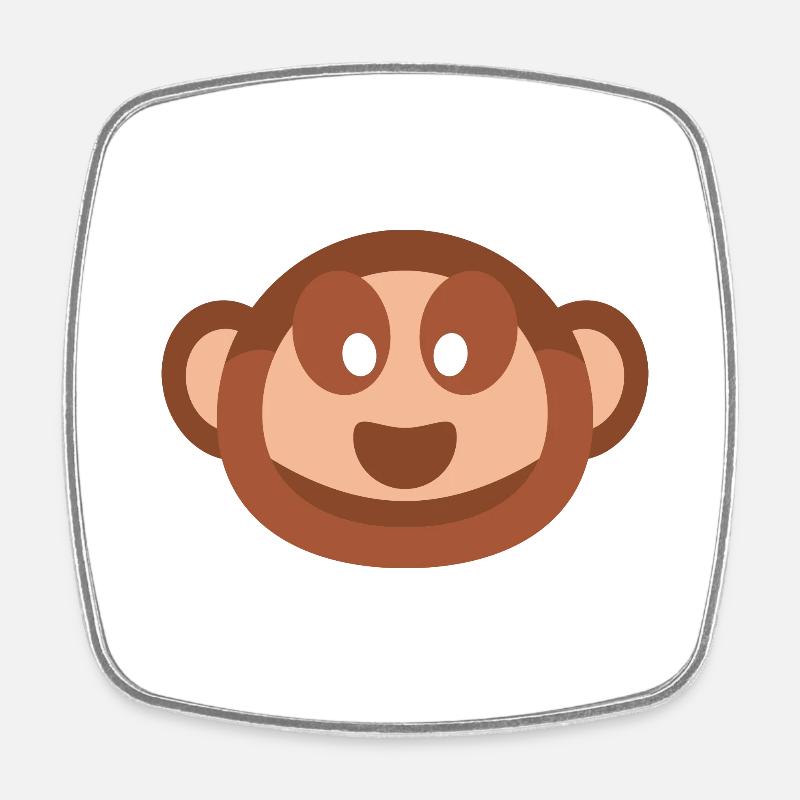 Singe (Bulle) - Magnet carré - blanc
