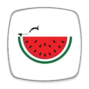 Funny Picture Funny Humor Gift Idea - Square fridge magnet - white - Front