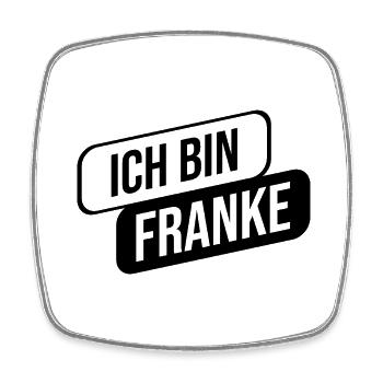 Ich bin Franke - Viereckiger Kühlschrankmagnet - Weiß - Vorne