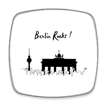 Brandenburger Tor - Magnet carré - blanc - Devant