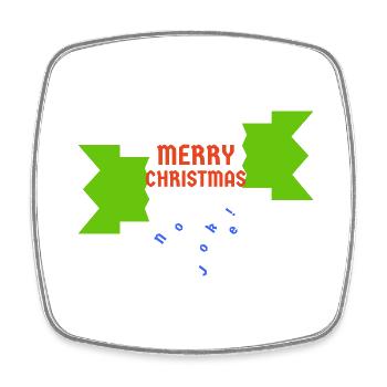 ChristmasCracker2 - Square fridge magnet - white - Front