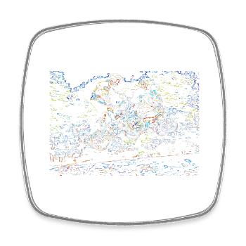 BMX - Square fridge magnet - white - Front