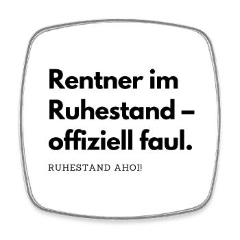 Rentner im Ruhestand - Viereckiger Kühlschrankmagnet - Weiß - Vorne