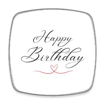 Joyeux anniversaire Salutation d’anniversaire Cadeau d’anniversaire - Magnet carré - blanc - Devant