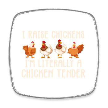 Ich züchte Hühner, ich bin buchstäblich ein zartes Huhn - Viereckiger Kühlschrankmagnet - Weiß - Vorne