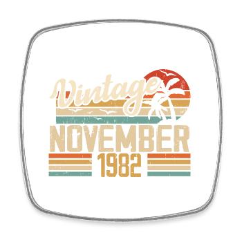 Legendary since November 1982 - Vintage 1982 - Square fridge magnet - white - Front